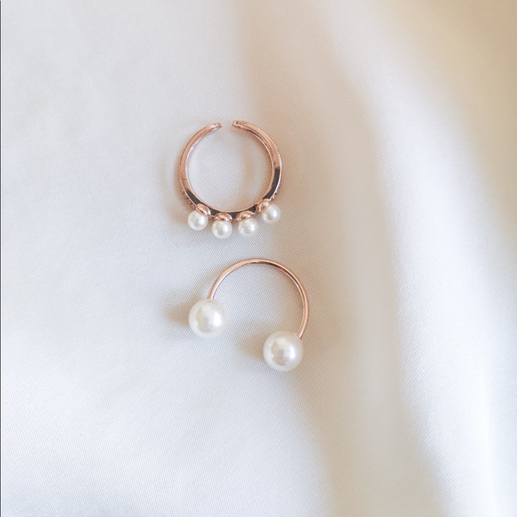 MOVING SALE pearl duo elegant ring - Picture 3 of 4